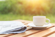 Coffee and newspaper